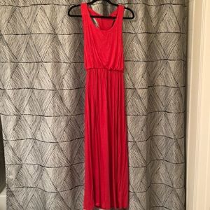 Boohoo hot pink racer back maxi - size 6